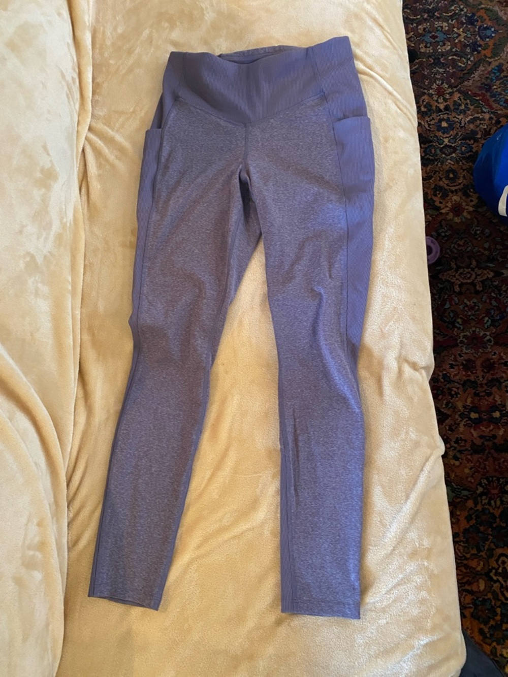 Purple Active Leggings with Side Pockets